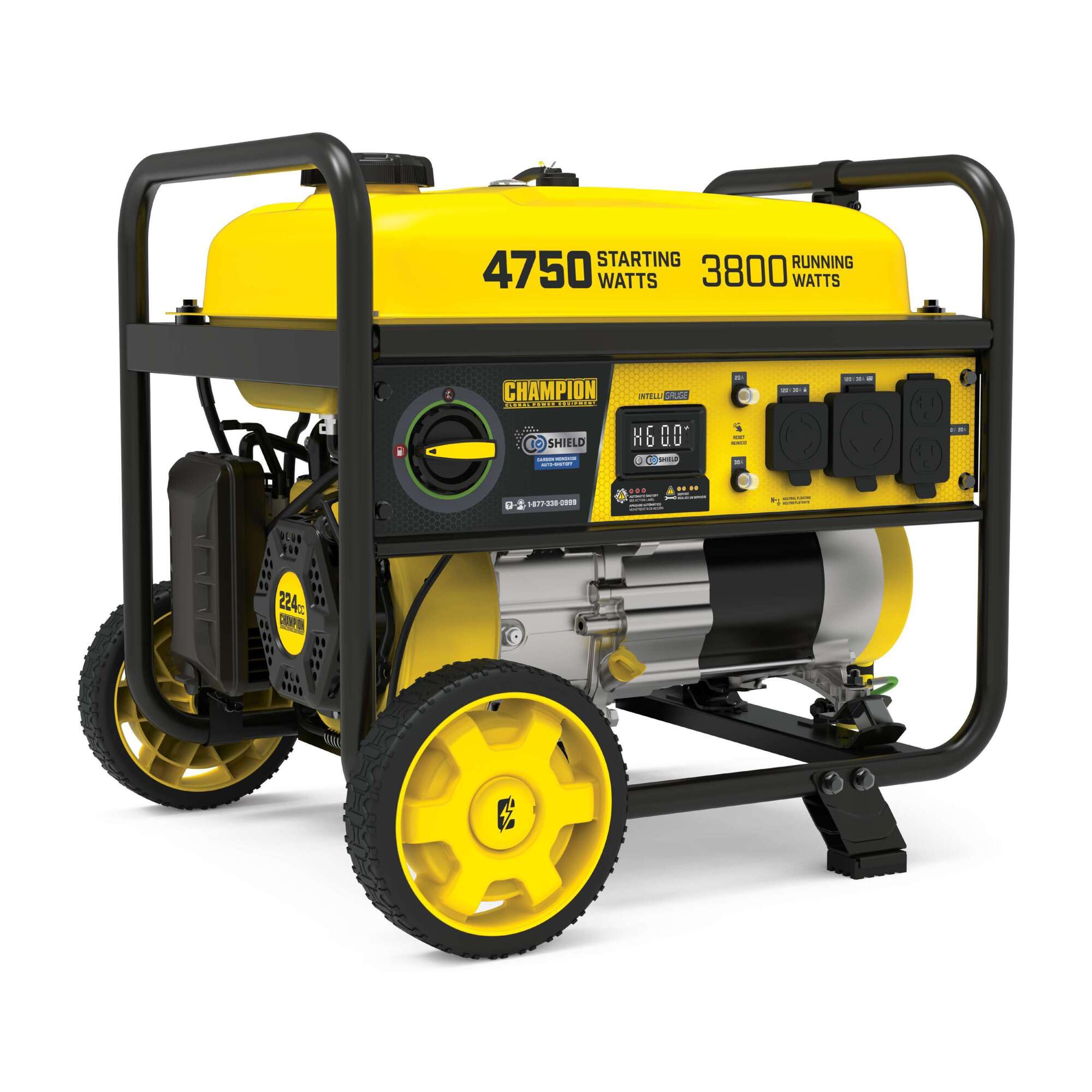 Champion Power Equipment RV Ready Portable Generator with CO Shield — 3800 Watts, 224cc, 4.7-Gallon Fuel Tank, Model# 201207